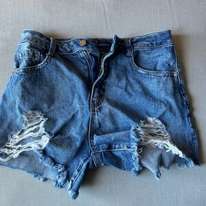 Women's Blue Denim Shorts